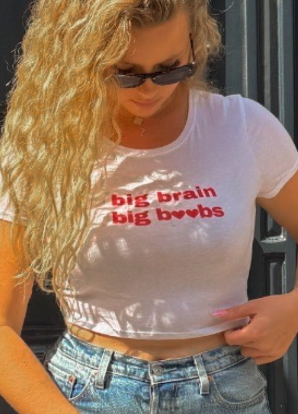 big brain big boobs crop top